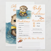 Baby Otter Neutral Baby Voorspellingen Advies Kaar (Voorkant / Achterkant)