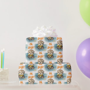 Baby Otter OH Baby Genderneutraal Cadeaupapier