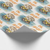 Baby Otter OH Baby Genderneutraal Cadeaupapier (Hoek)
