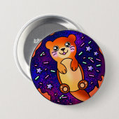 Baby Otter on Donut 2 Ronde Button 7,6 Cm (Voorkant /achterkant)