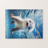 Baby Otter zwemt Legpuzzel (Horizontaal)