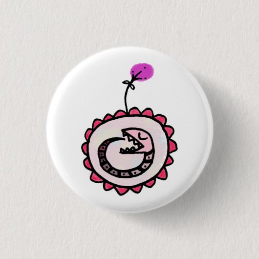 baby ouroboros ronde button 3,2 cm (Voorkant)