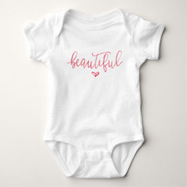 BABY OUTFIT ONSIE | Modern Roze Mooi Script Romper