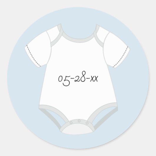 Baby Outfit Stickers met vervaldatum (Voorkant)