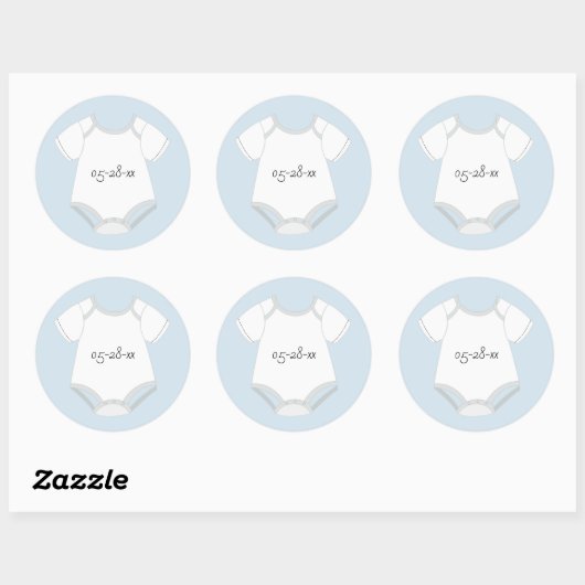 Baby Outfit Stickers met vervaldatum (Vel)