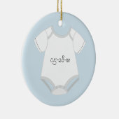 Baby Outfit Stickers met vervaldatum Keramisch Ornament (Rechts)