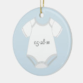 Baby Outfit Stickers met vervaldatum Keramisch Ornament (Links)