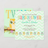 Baby ovale tweelingen - Geslacht onthullen / onbek Kaart (Voorkant / Achterkant)