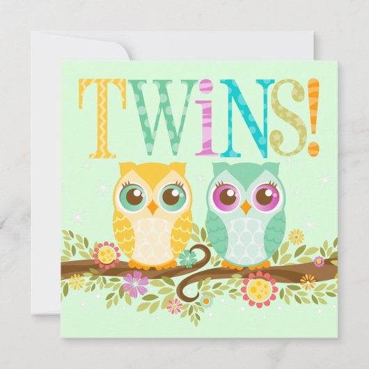 Baby ovale tweelingen - Geslacht onthullen / onbek Kaart (Achterkant)