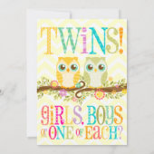 Baby ovale tweelingen - Geslacht onthullen / Onbek Kaart (Achterkant)