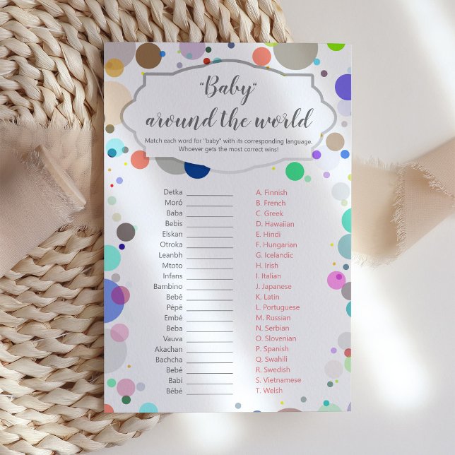 "Baby over de hele wereld" Baby shower Game (Creator heeft geüpload)