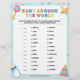 Baby over de hele wereld [Basics Blue] Briefhoofd