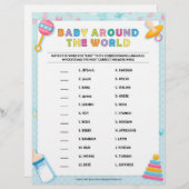 Baby over de hele wereld [Basics Blue] Briefhoofd (Voorkant / Achterkant)