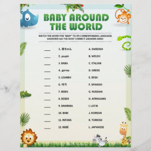 Baby over de hele wereld briefhoofd
