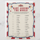 Baby over de hele wereld [Circus Theme] Briefhoofd (Voorkant / Achterkant)