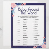 Baby over de hele wereld [Floral Lijst] Briefhoofd (Voorkant / Achterkant)
