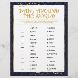 Baby over de hele wereld [Golden Blue] Briefhoofd