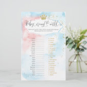 "Baby over de hele wereld" Shower Game + Antwoords (Staand voorkant)