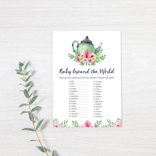 Baby over de Kaart van het World Baby shower Game