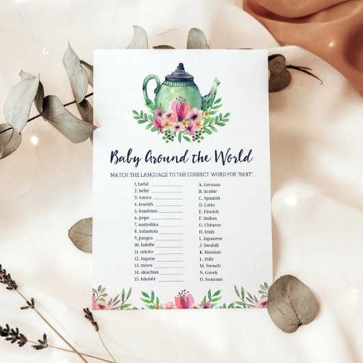 Baby over de Kaart van het World Baby shower Game