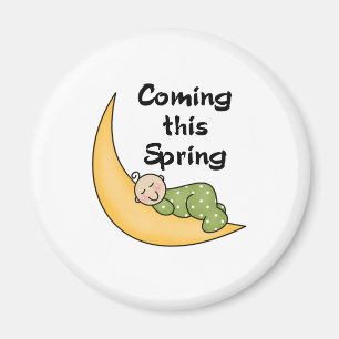 Baby over de Moon Spring Magneet