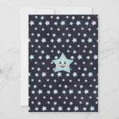 Baby over de uitnodiging van het Moon Baby shower (Achterkant)