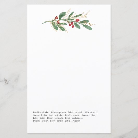 Baby over de 'World Game Green' en 'Gold Foliage' (Achterkant)