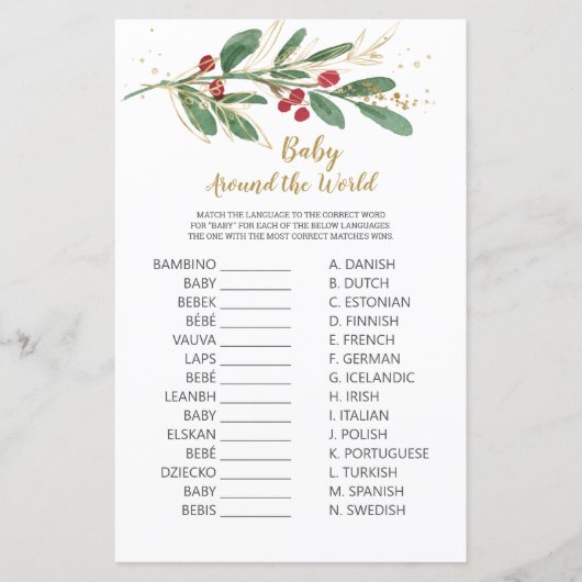 Baby over de 'World Game Green' en 'Gold Foliage' (Voorkant)