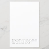 Baby over het World Minimalist Baby shower Game (Achterkant)