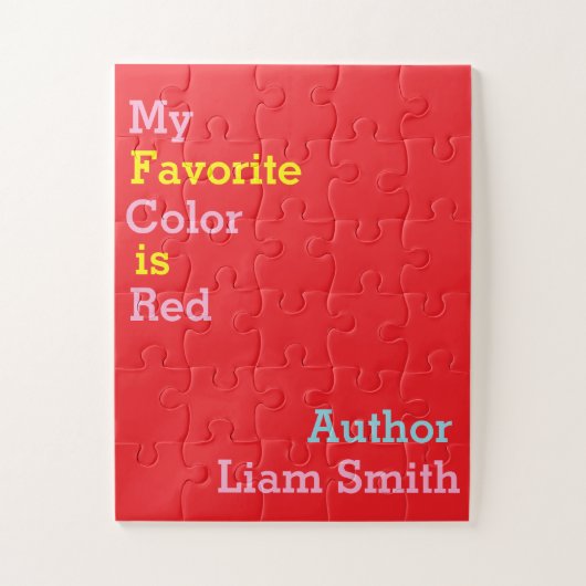 Baby Oversized Puzzel Favoriete kleur is rood Legpuzzel (Verticaal)