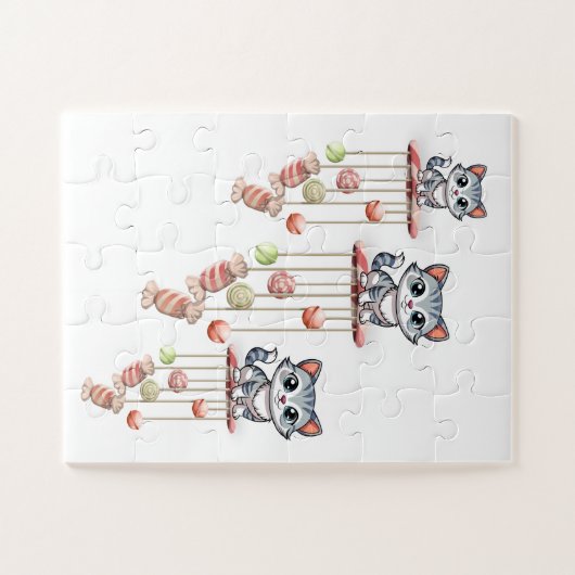 Baby Oversized Puzzel Katten Kittens Dieren Legpuzzel (Horizontaal)
