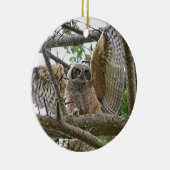 Baby Owl Afbeelding Keramisch Ornament (Rechts)