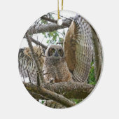 Baby Owl Afbeelding Keramisch Ornament (Links)