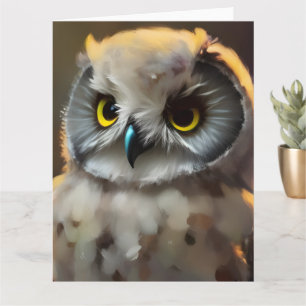 Baby Owl Al Wenskaart Occasies Kaart