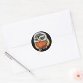 Baby Owl Art Ronde Sticker (Envelop)