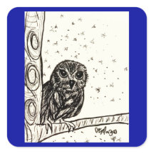 Baby Owl Basking in de nacht