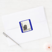 Baby Owl Basking in de nacht Vierkante Sticker (Envelop)