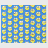 Baby Owl Cartoon Cadeaupapier (Vlak)