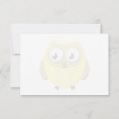 Baby Owl Cartoon Custom Just a Note Notitiekaartje (Achterkant)