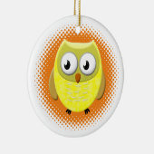 Baby Owl Cartoon Keramisch Ornament (Rechts)