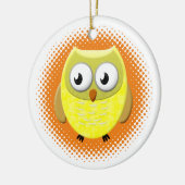 Baby Owl Cartoon Keramisch Ornament (Links)