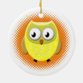 Baby Owl Cartoon Keramisch Ornament (Achterkant)