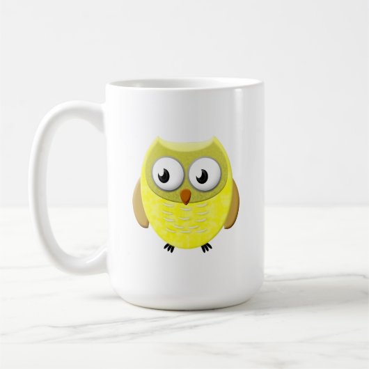 Baby Owl Cartoon Koffiemok (Links)