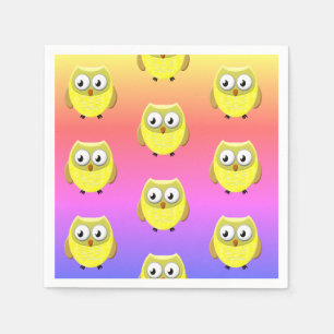 Baby Owl Cartoon Napkins Servet