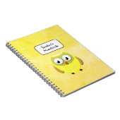 Baby Owl Cartoon Notitieboek (Rechterzijde)