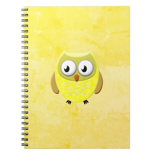 Baby Owl Cartoon Notitieboek (Voorkant)