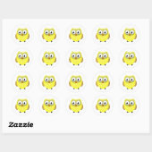 Baby Owl Cartoon Ronde Sticker (Vel)