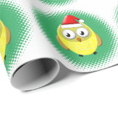 Baby Owl Cartoon Santas Pet Cadeaupapier (Rol Hoek)