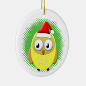 Baby Owl Cartoon Santas Pet Keramisch Ornament (Rechts)