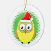 Baby Owl Cartoon Santas Pet Keramisch Ornament (Links)